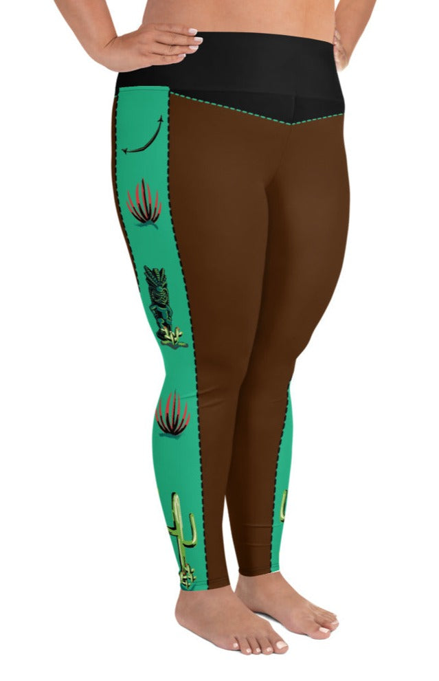 Aloha Partner Western Tiki Plus Size Leggings