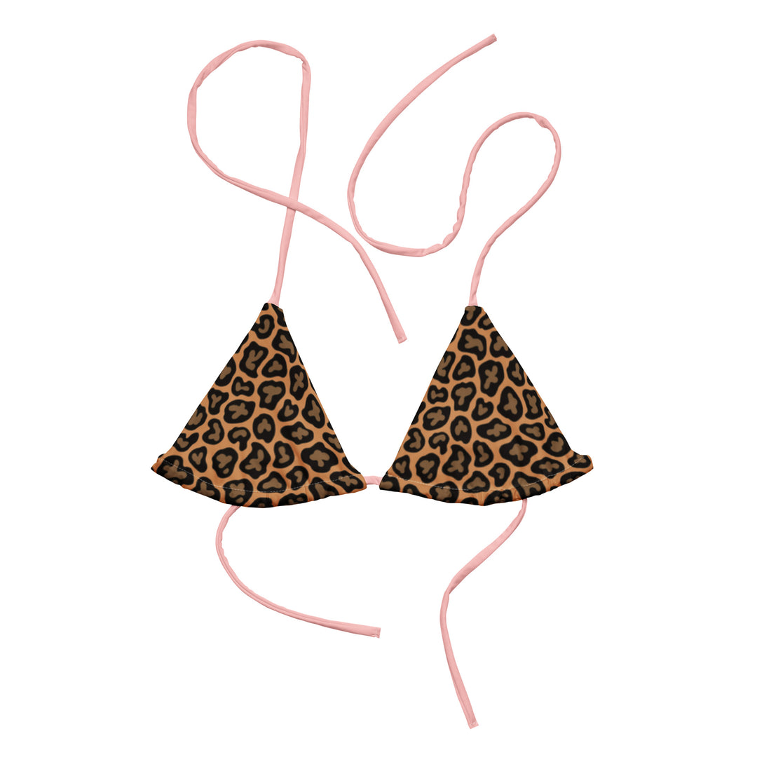 Pink Leopard Bikini Top