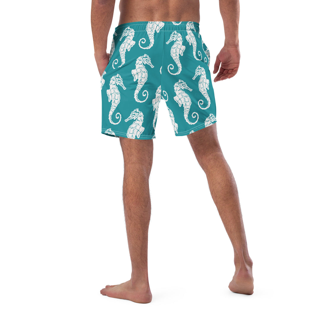 Seahorse Print Men's swim trunks