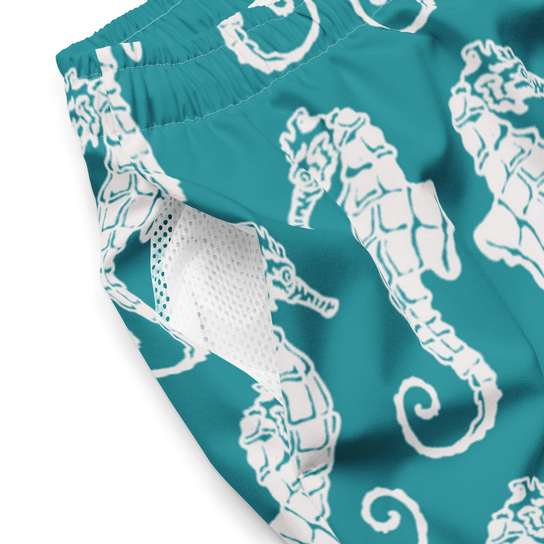 Seahorse Print Men's swim trunks