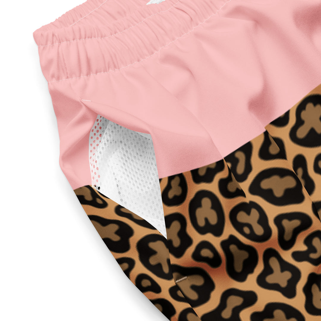 Pink Leopard Swim Trunks