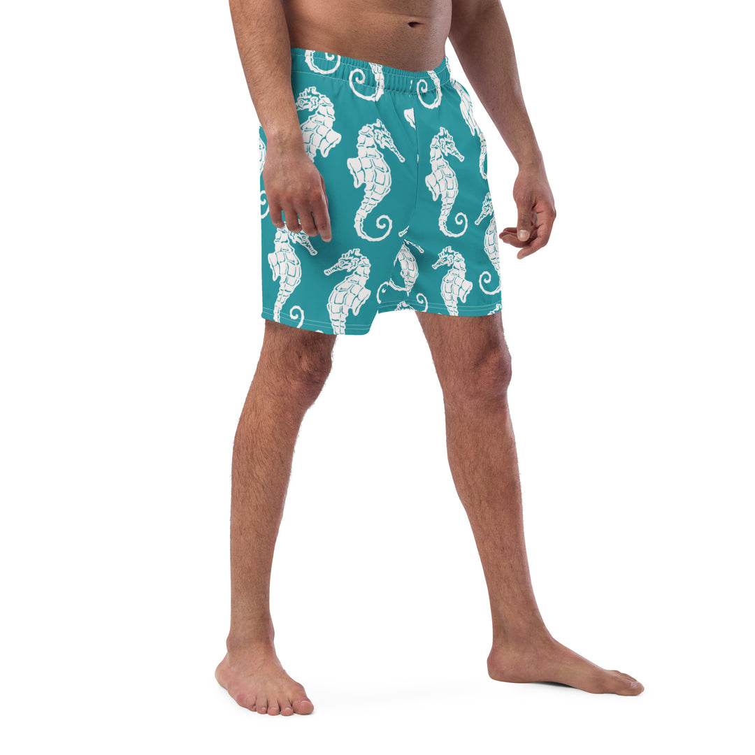 Seahorse Print Men's swim trunks