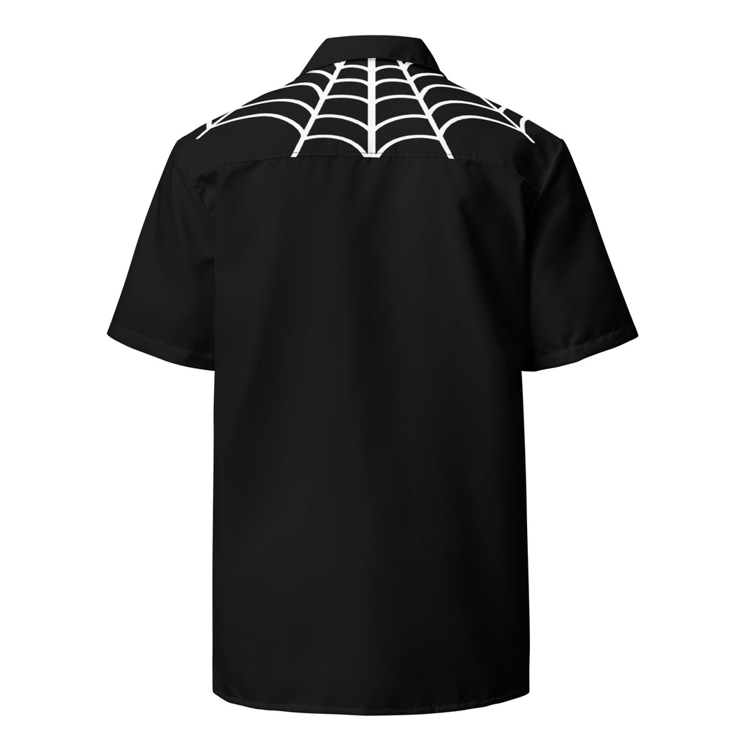Black Widow Spiderweb Button Down Unisex button shirt