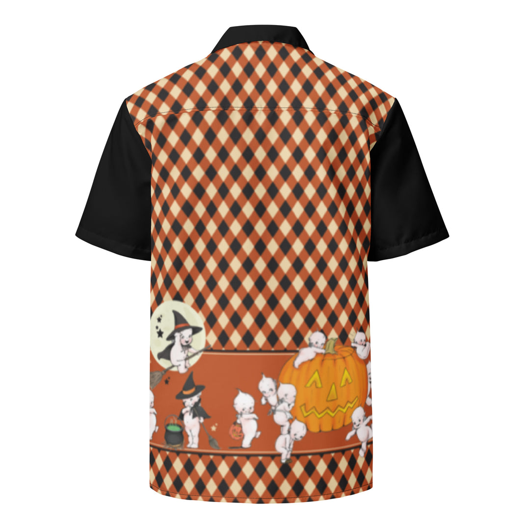 Kewpie® Vintage Witch Print Button Down Shirt - PRE-ORDER