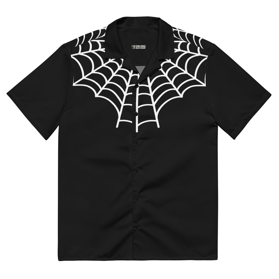 Black Widow Spiderweb Button Down Unisex button shirt