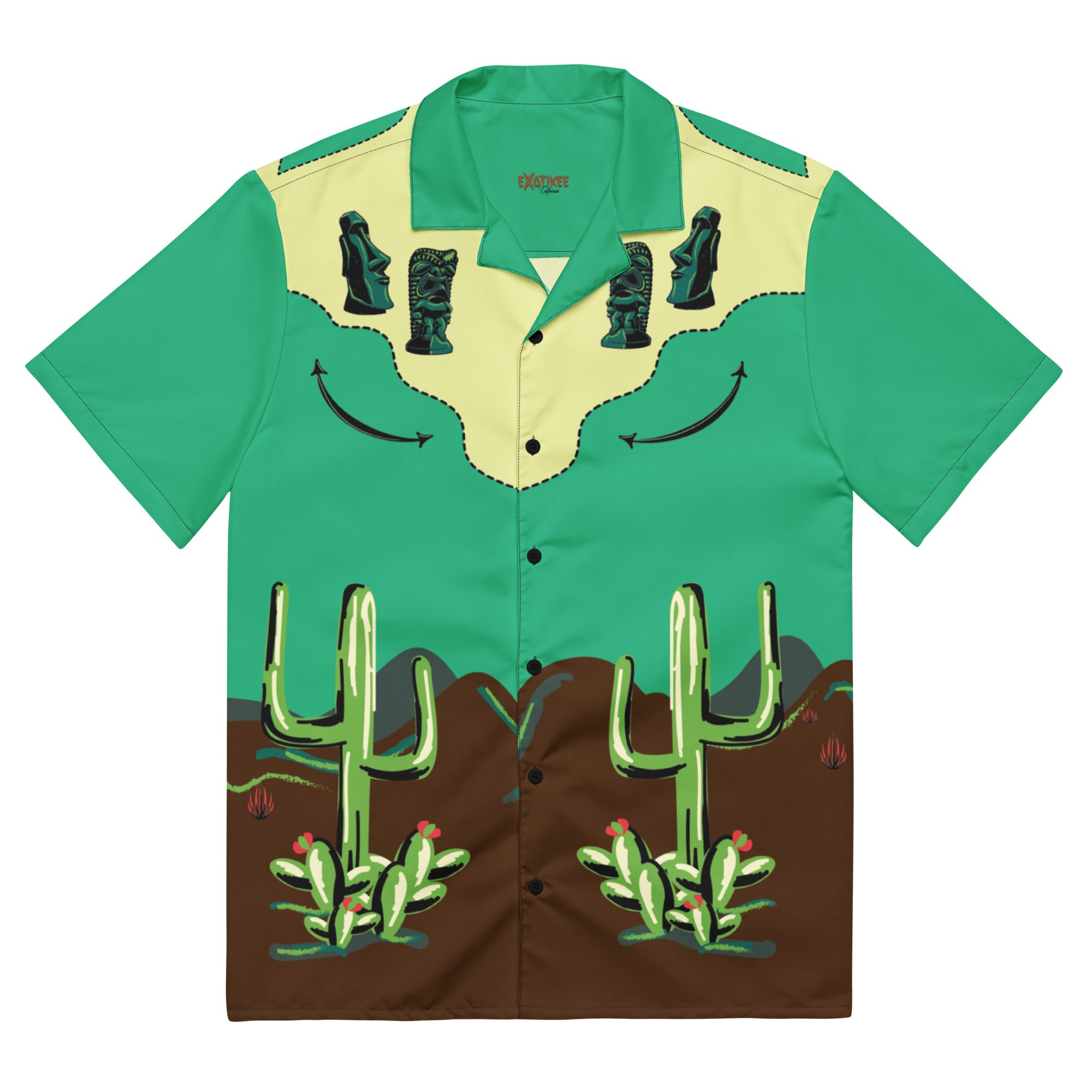 Aloha Partner Western Tiki Button Down Shirt