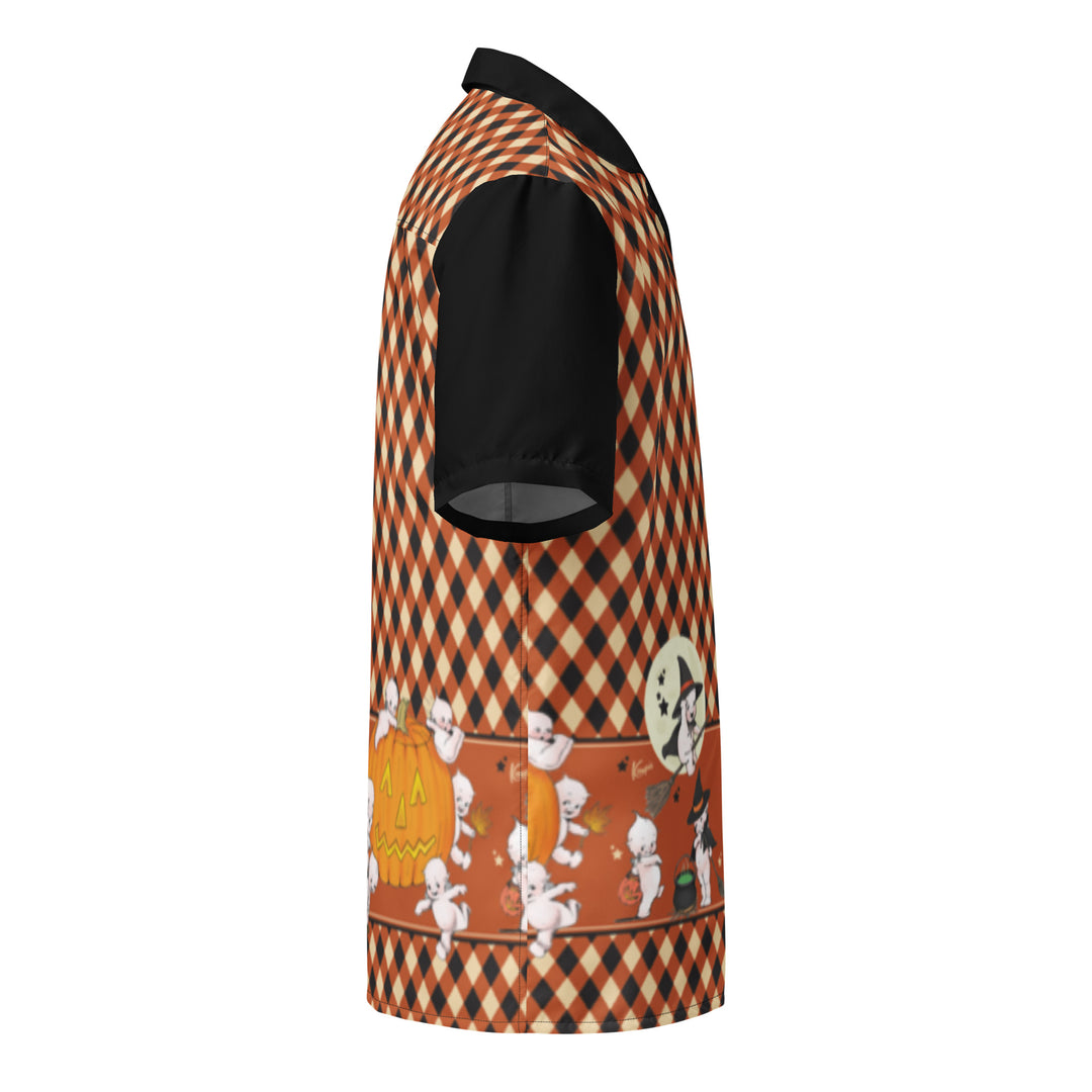 Kewpie® Vintage Witch Print Button Down Shirt - PRE-ORDER