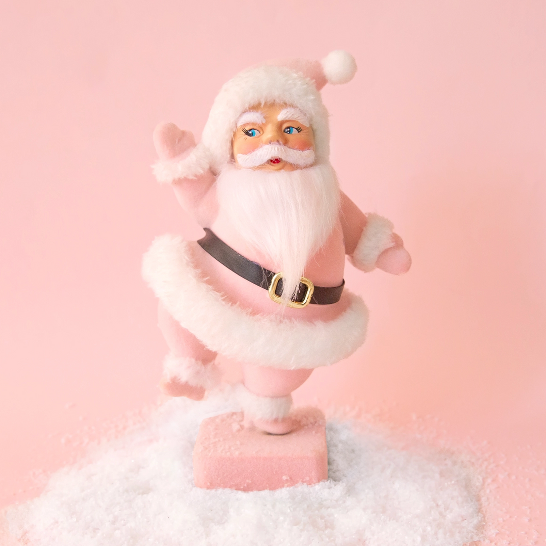 Retro Dancing Christmas Santa - Pink