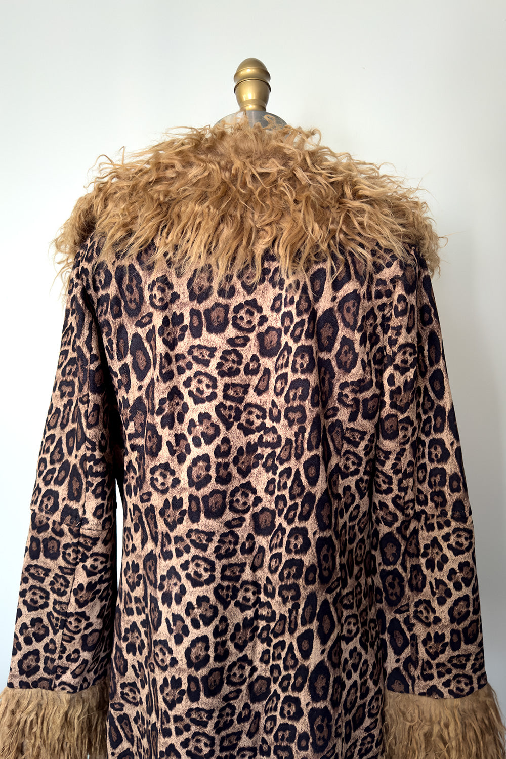 Penny Lane Leopard and Fur Long Cardigan