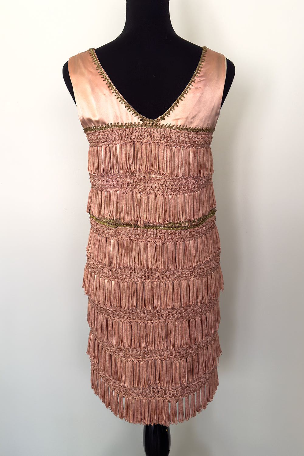 Pink Shimmy Fringe Vintage Dress