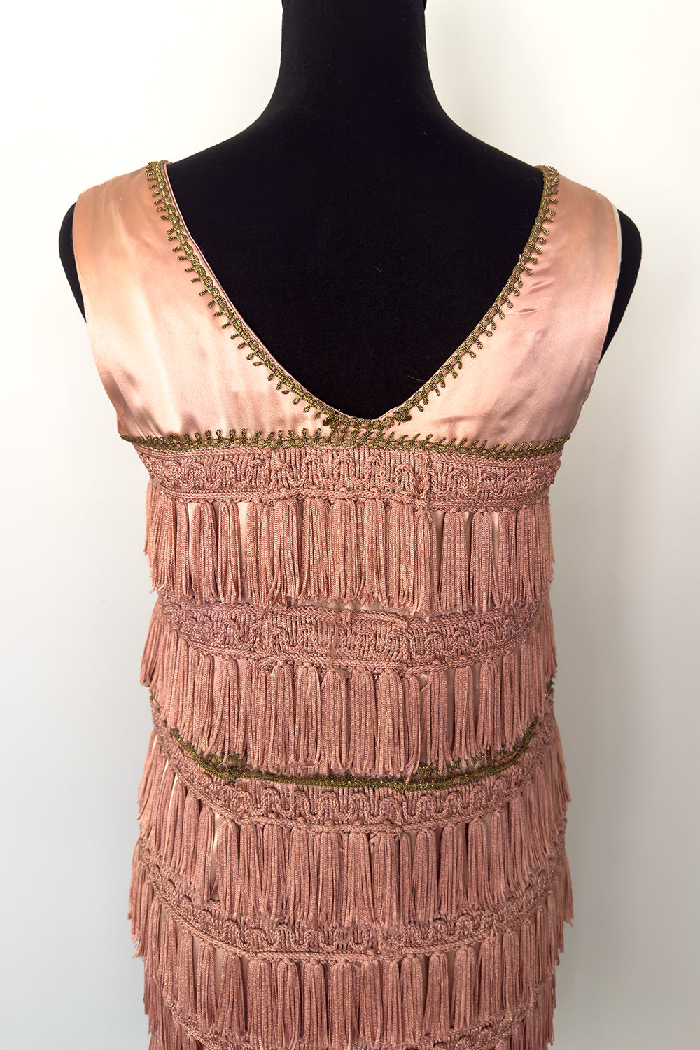 Pink Shimmy Fringe Vintage Dress