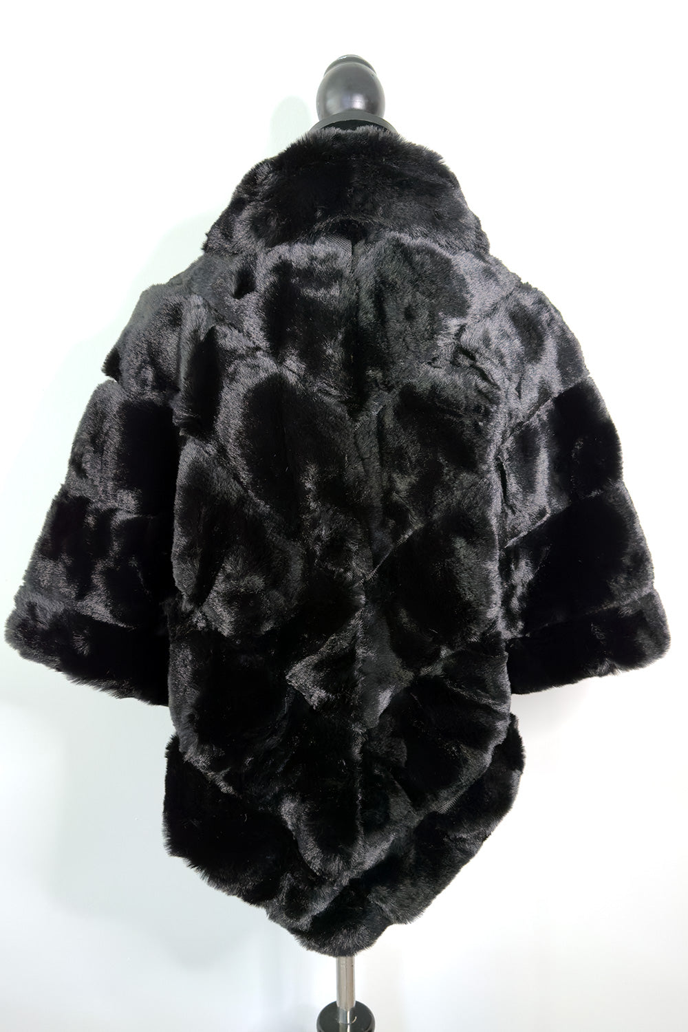 Black Fur Poncho