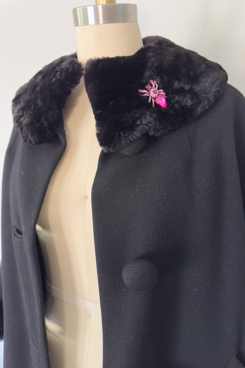 True Vintage Black Faux Fur Coat by Brenmor New York - FINAL SALE