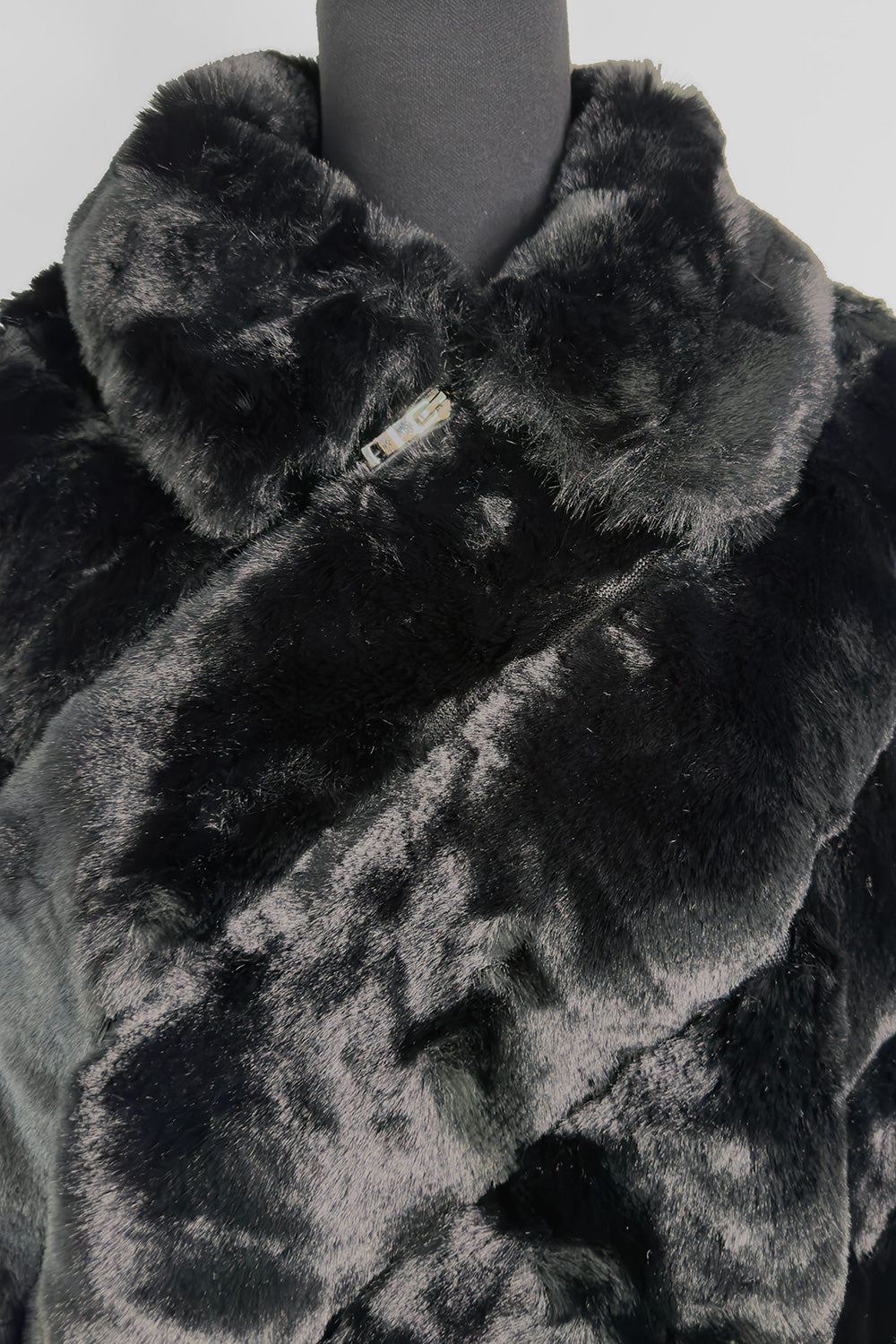 Black Fur Poncho