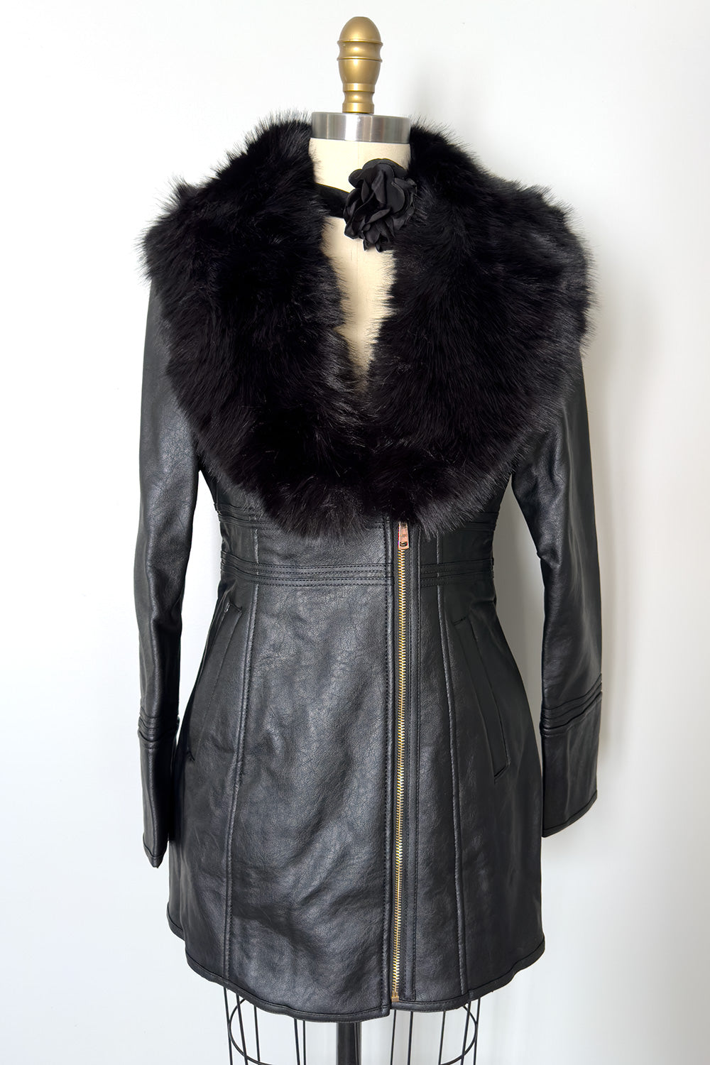 The Marlene Faux Fur Jacket Black