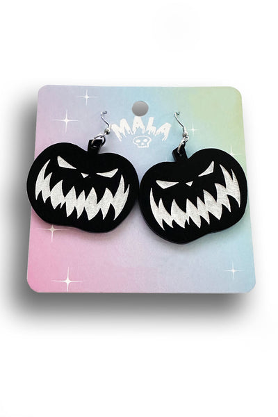 Evil Pumpkin Dangle Earrings