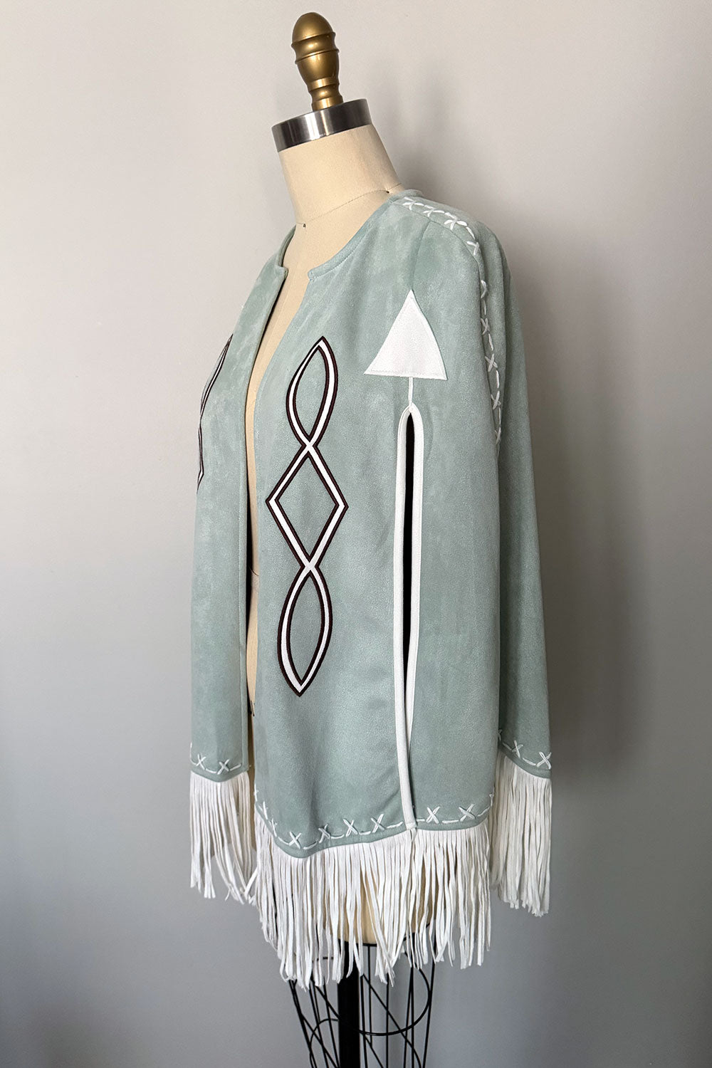 Howdy Y'all Blue Western Cape with Fringe