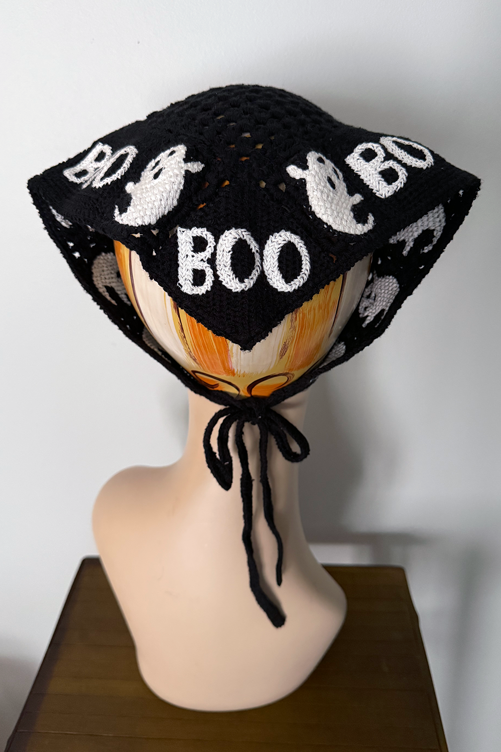 Ghost Boo Crochet Hair Scarf