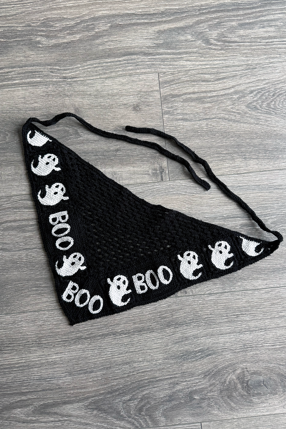 Ghost Boo Crochet Hair Scarf