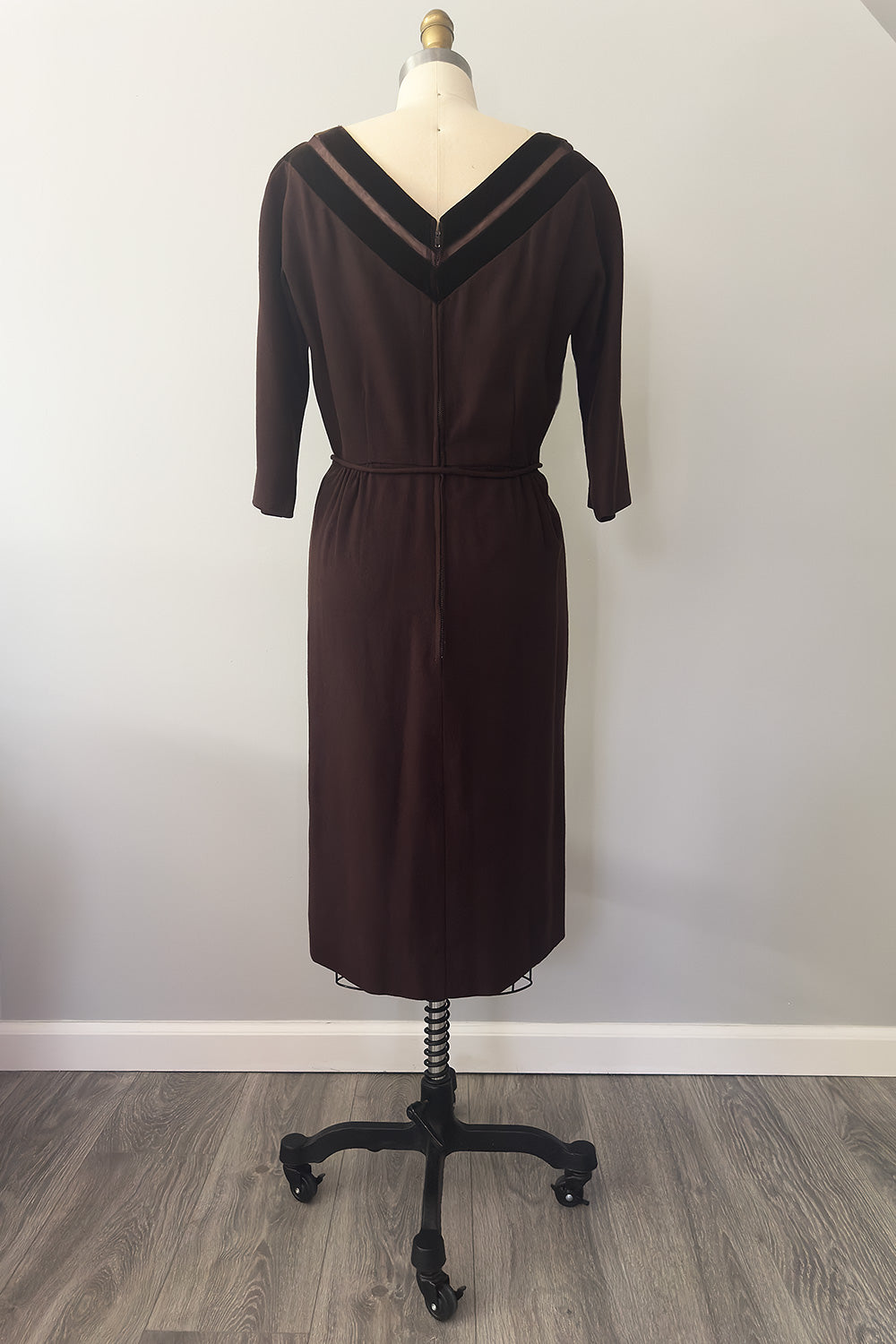 Miss T by Terry-Allen True Vintage Chocolate Brown Wiggle Dress - FINAL SALE