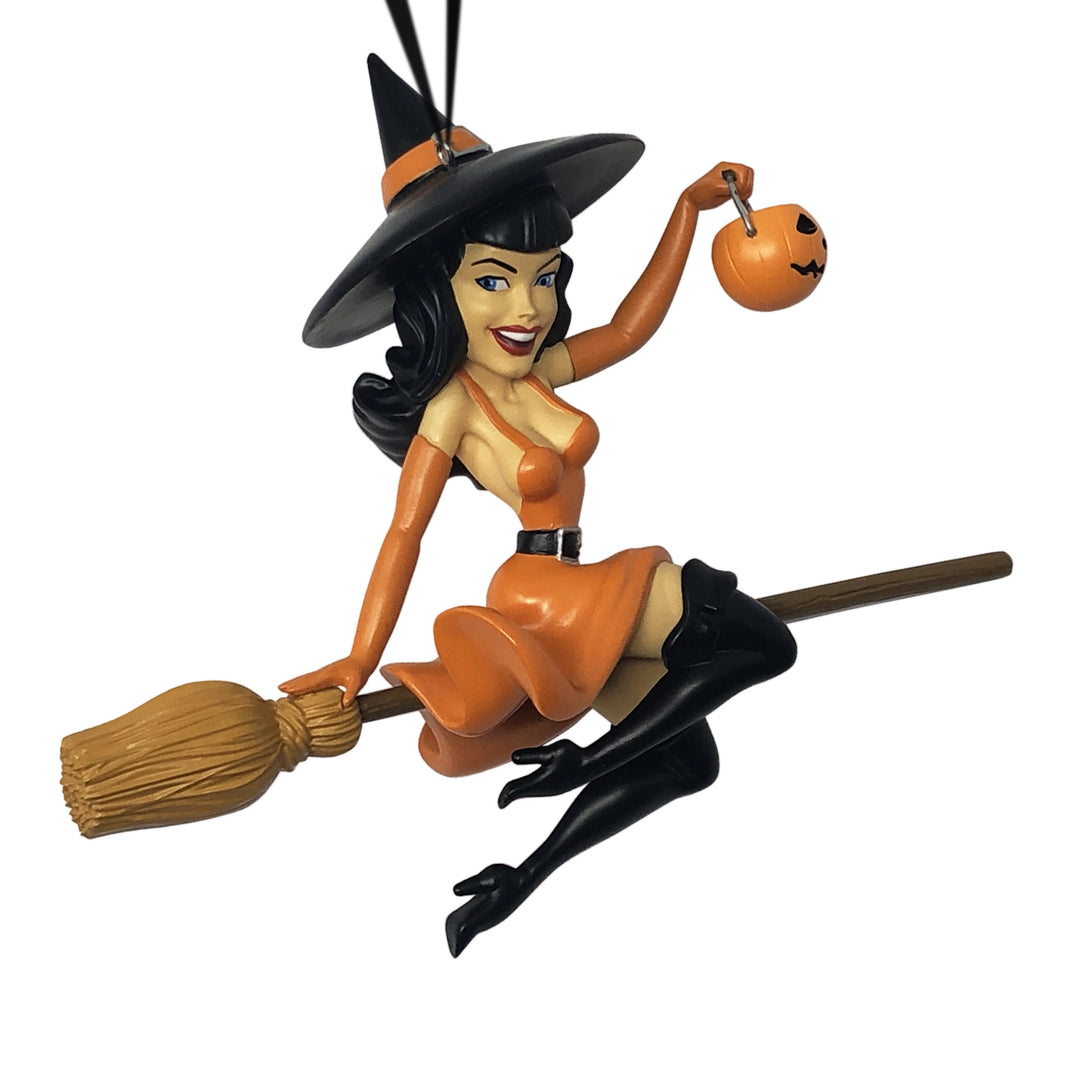 Bettie Page Tricks & Treats Witch Ornament