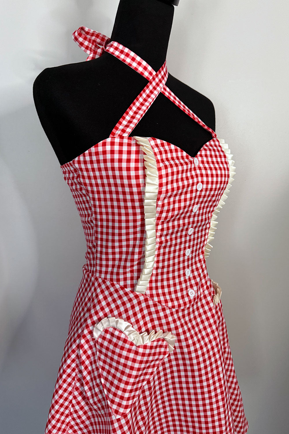Cornfield Cutie Red Gingham Dress