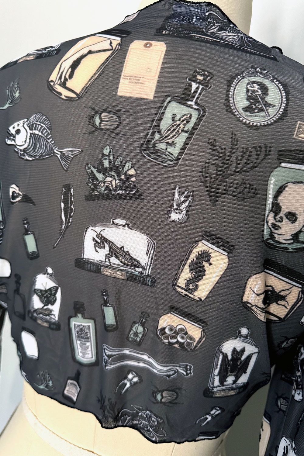 Rare Specimens See Thru Mesh Tie Crop Top - PRE-ORDER