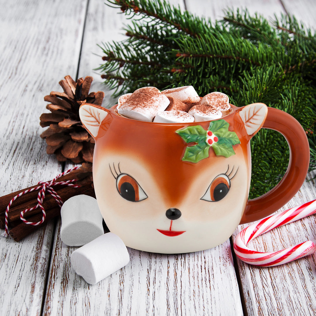 Vintage Inspired Reindeer Mug