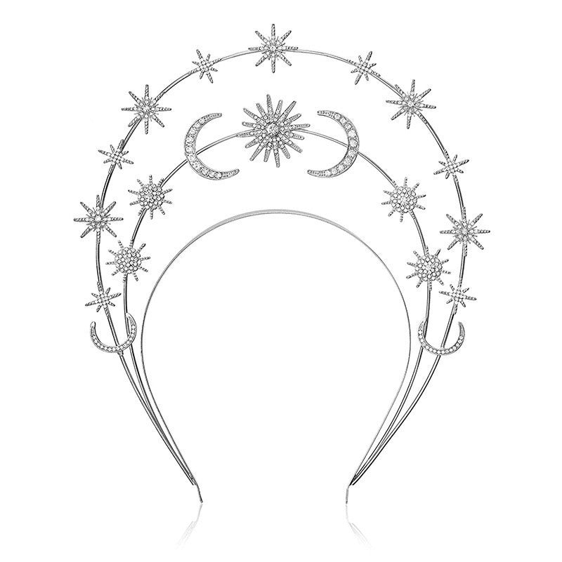 Moon Goddess Halo Crown Gold or Silver