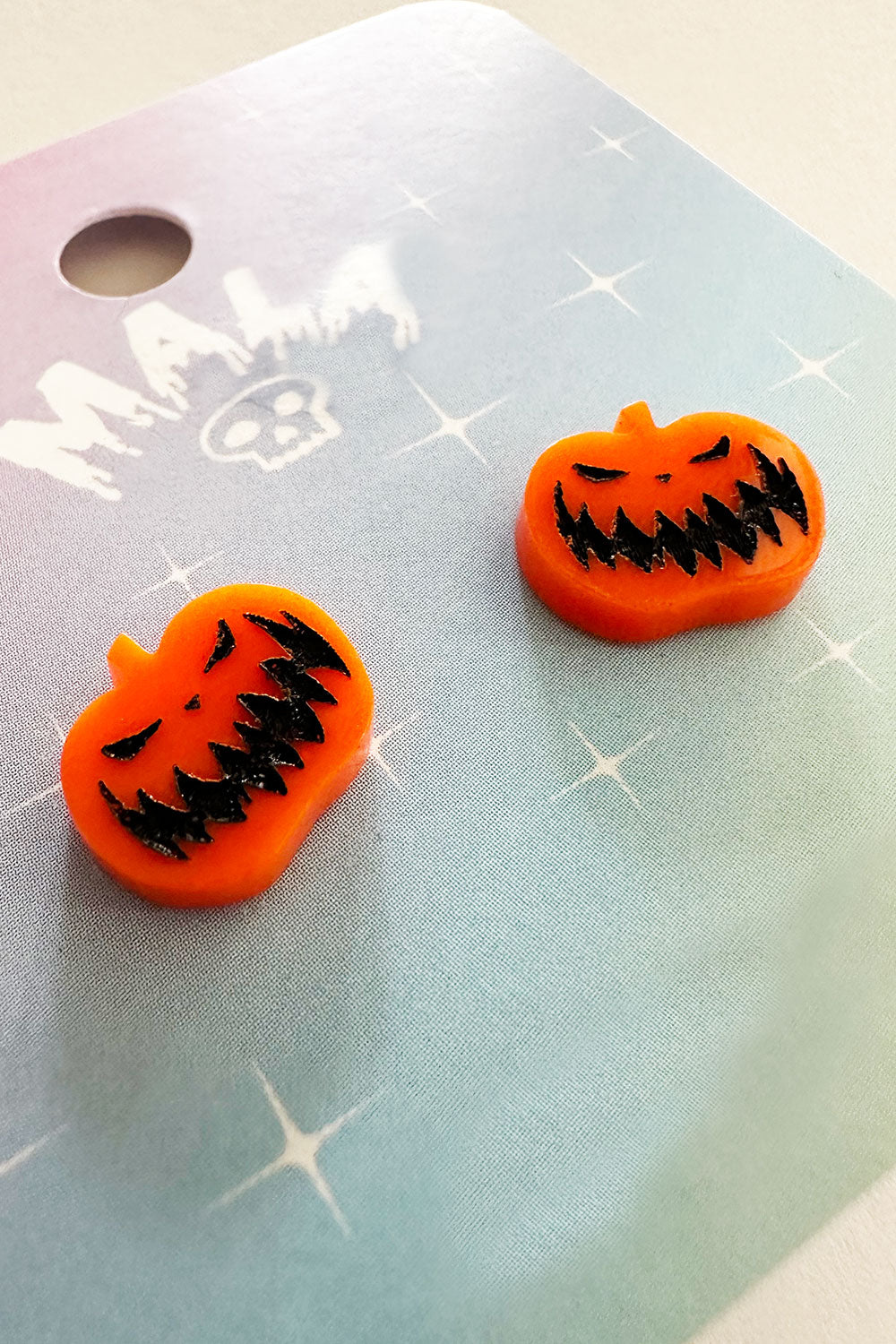 Mini Evil Pumpkin Earrings