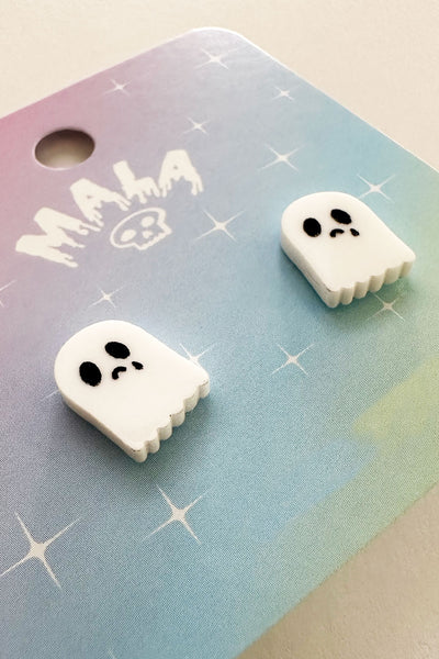 Mini Sad Ghost Earrings