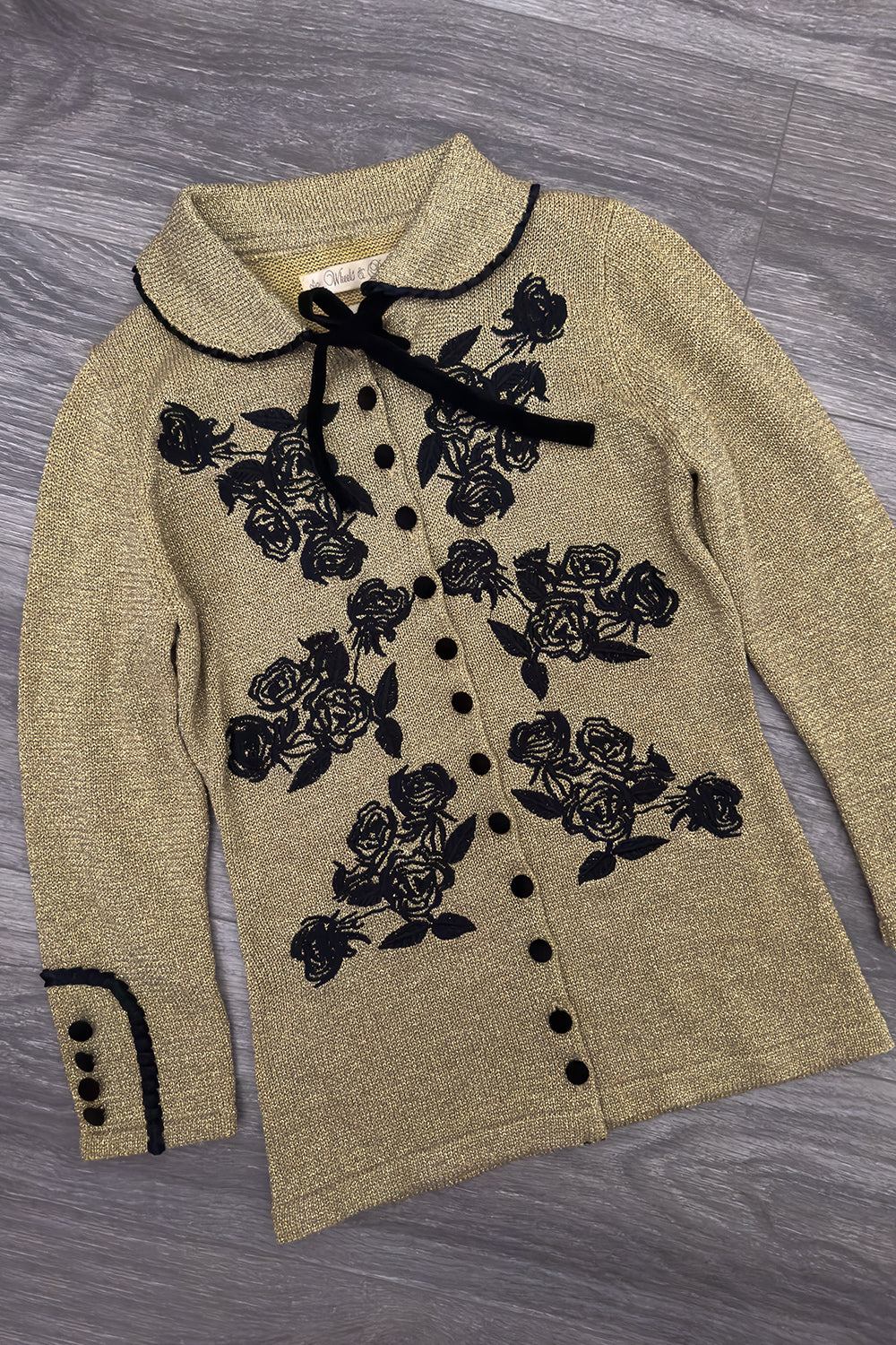 Wheels & Dollbaby Dita Cardigan in Gold