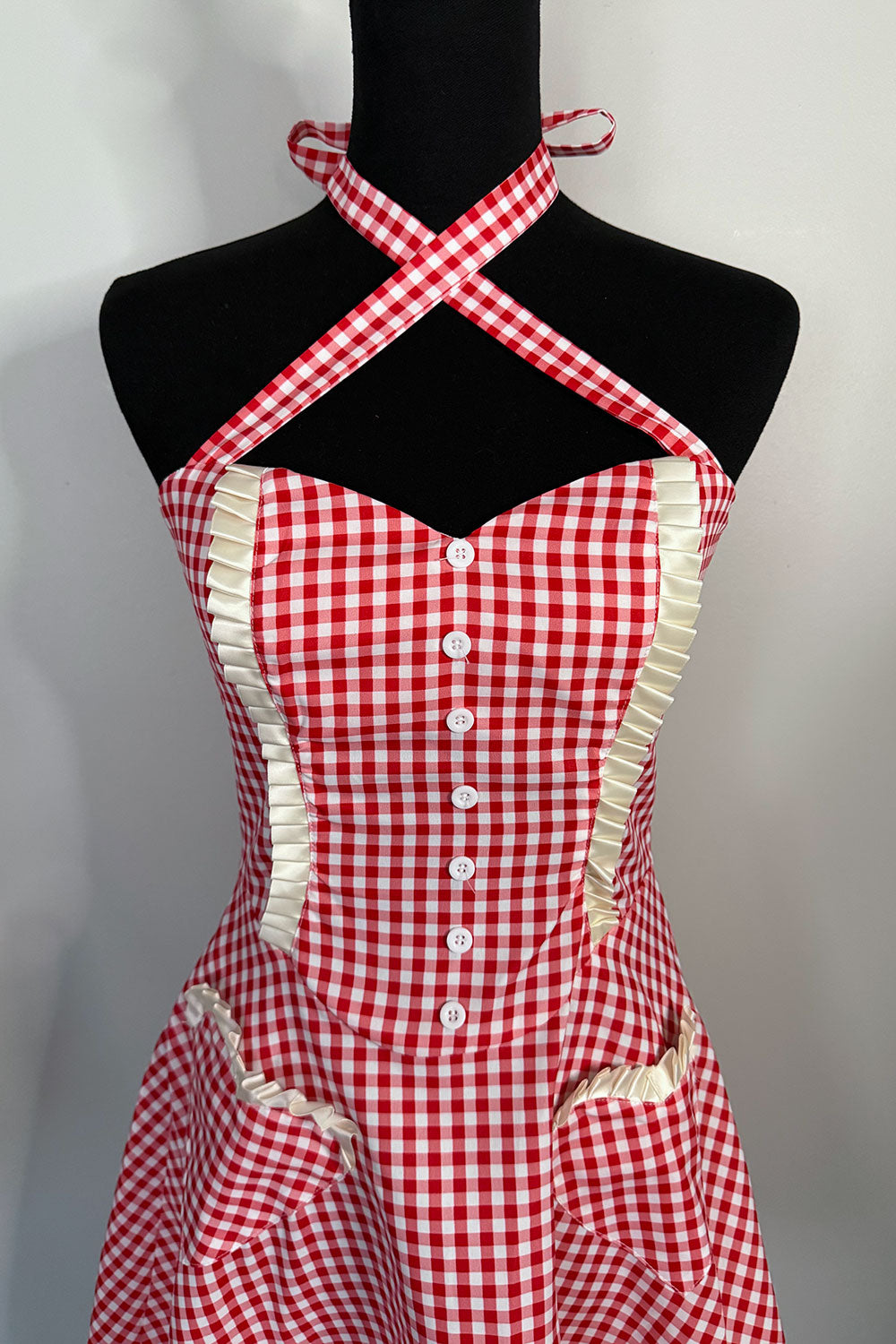 Cornfield Cutie Red Gingham Dress