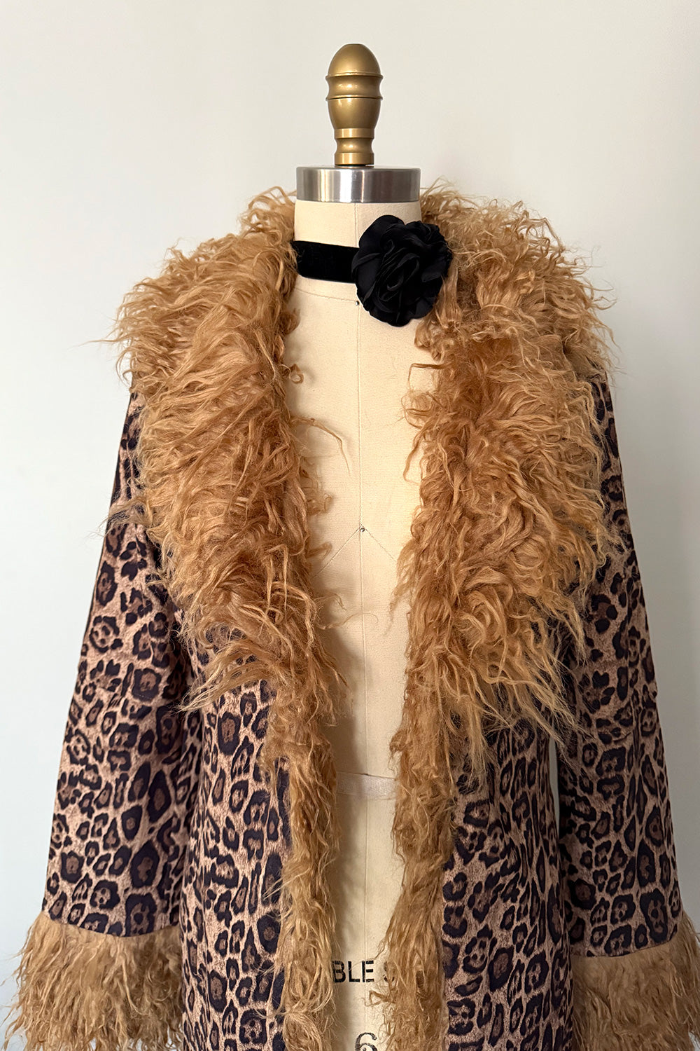 Penny Lane Leopard and Fur Long Cardigan