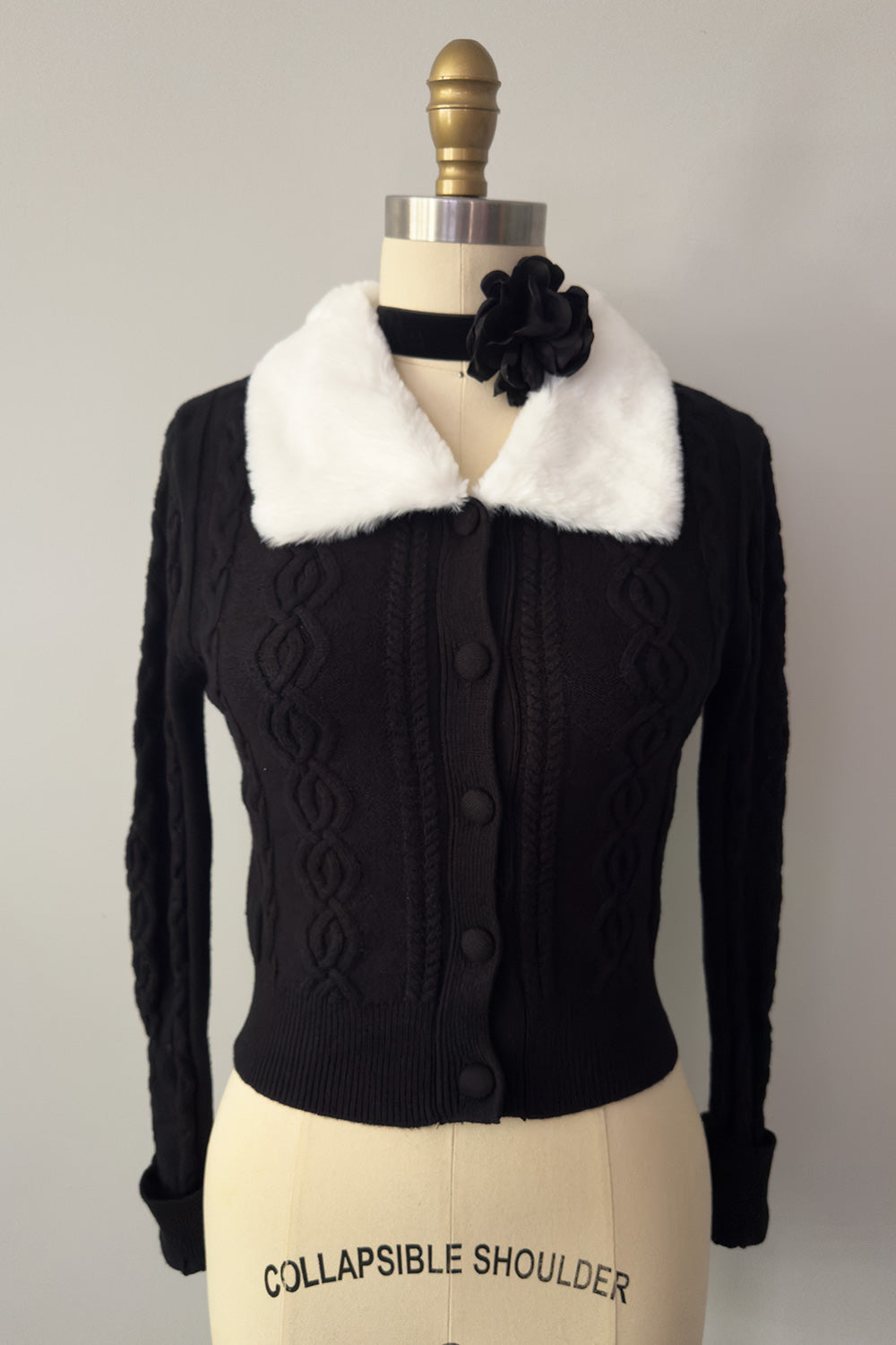 Baby It's Cold Outside Sweater with Faux Fur Collar