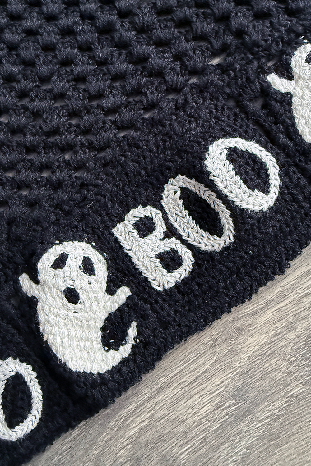 Ghost Boo Crochet Hair Scarf