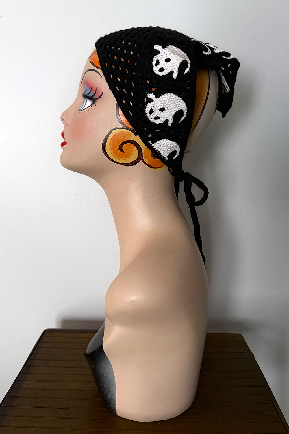 Ghost Boo Crochet Hair Scarf