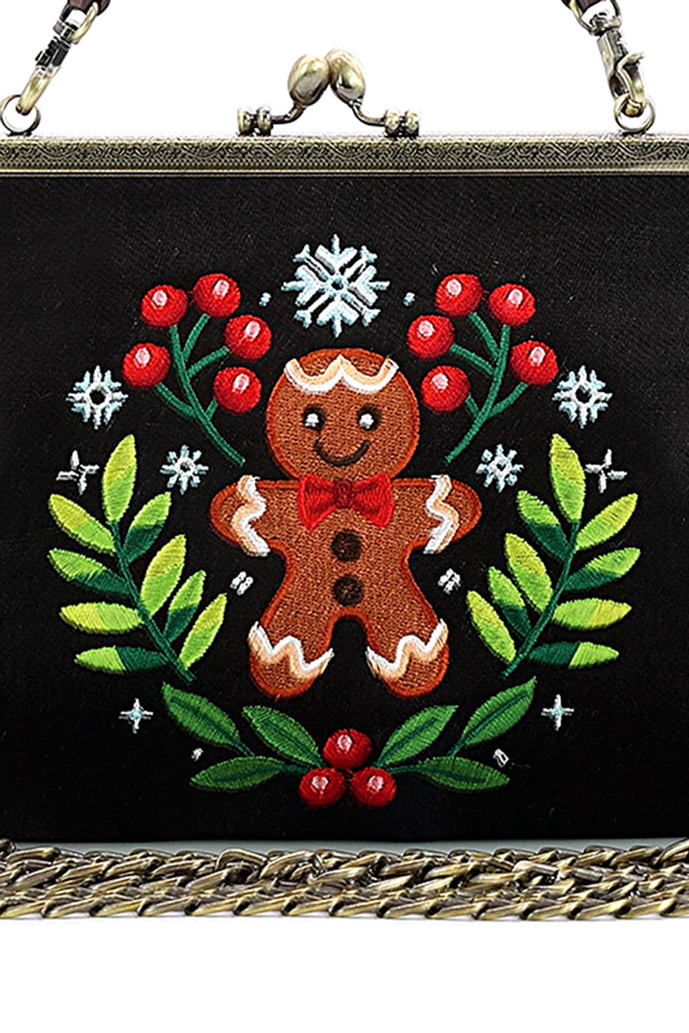 Gingerbread Man Kisslock Evening Bag