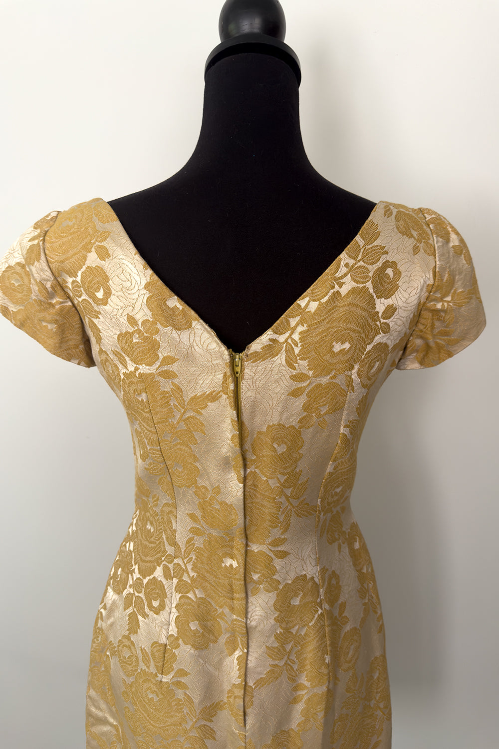 Vintage Lillie Diamond Gold Floral Cocktail Dress & Matching Coat