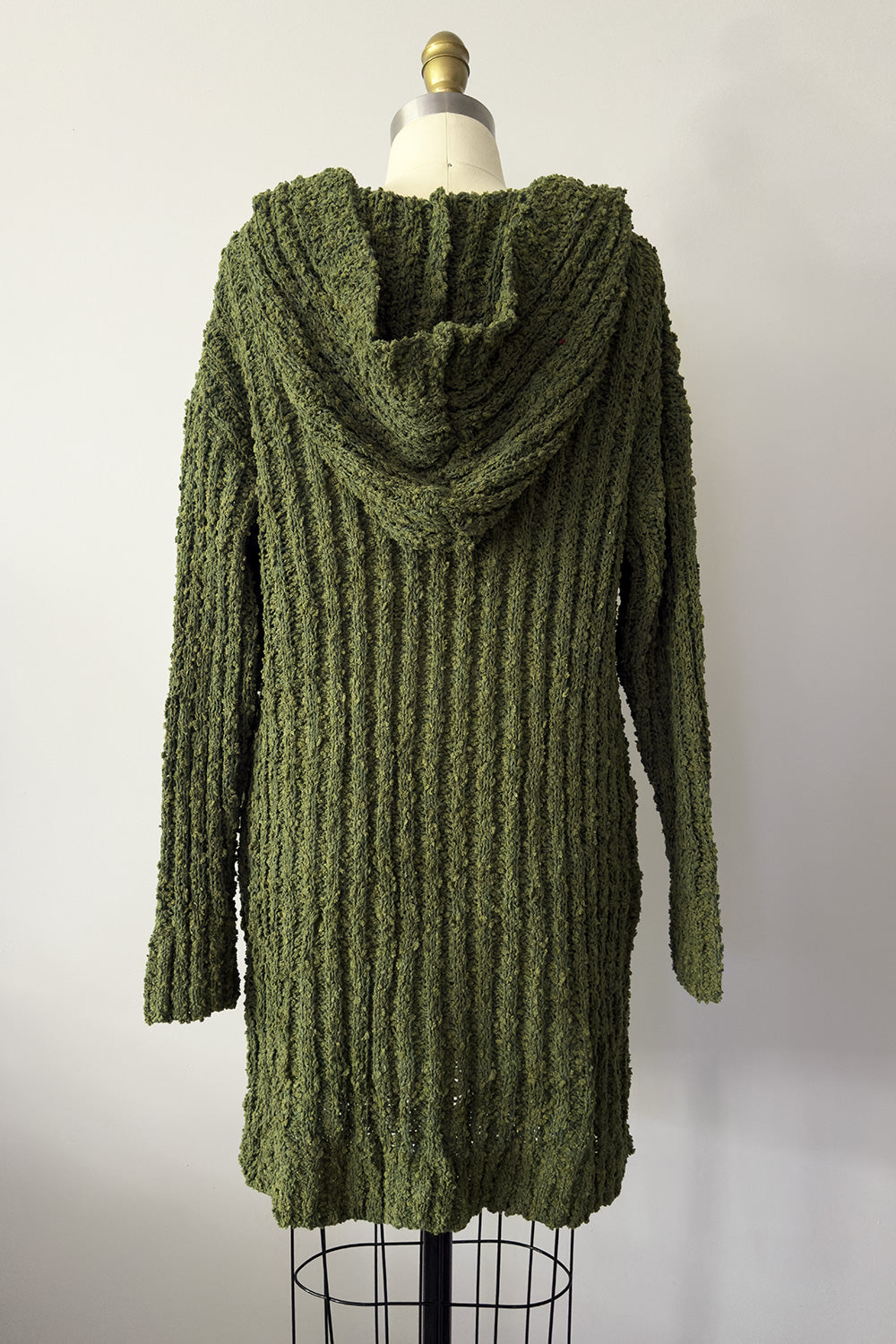 The Shag Cardigan in Moss Green