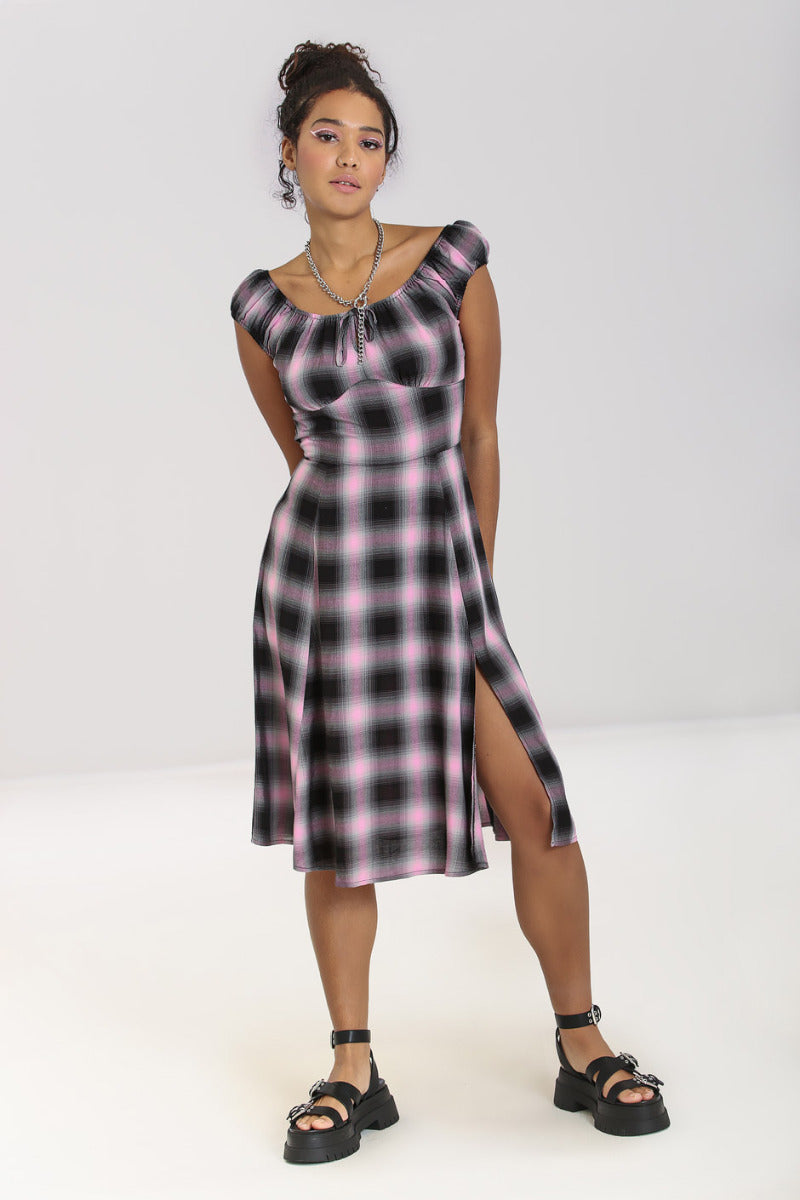 Pink and Black Plaid Hayley Dress