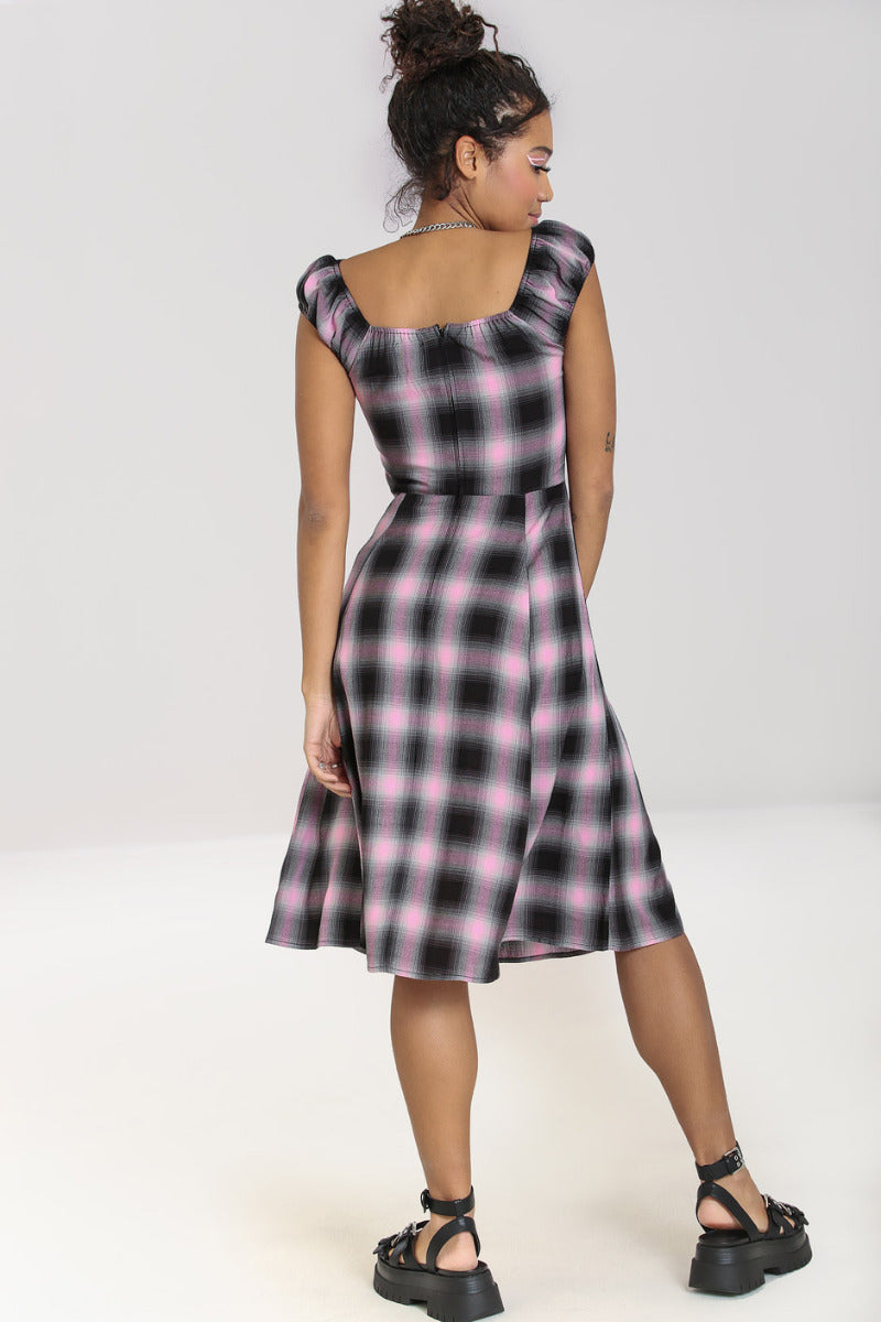Pink and Black Plaid Hayley Dress