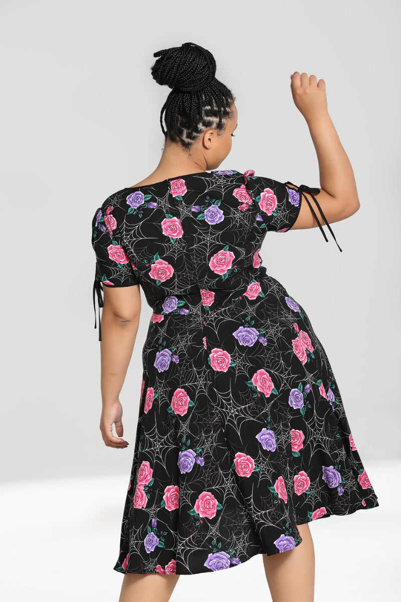 Eloise Spiderweb and Roses Print Dress