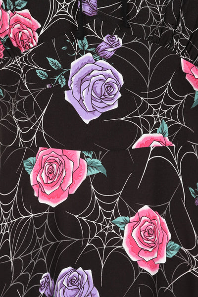 Eloise Spiderweb and Roses Print Dress