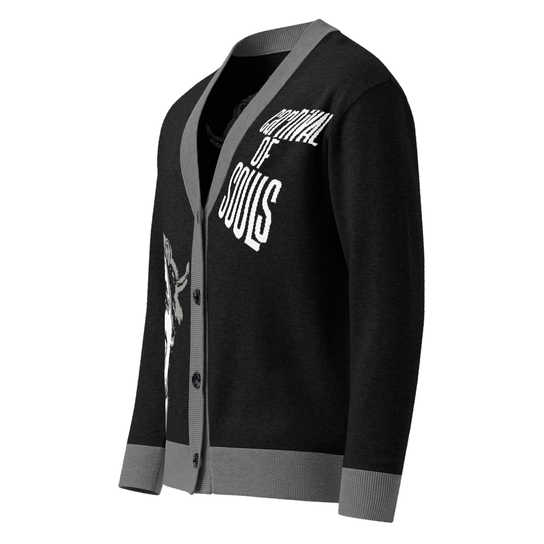 Carnival of Souls Knit Unisex Cardigan - MADE TO ORDER