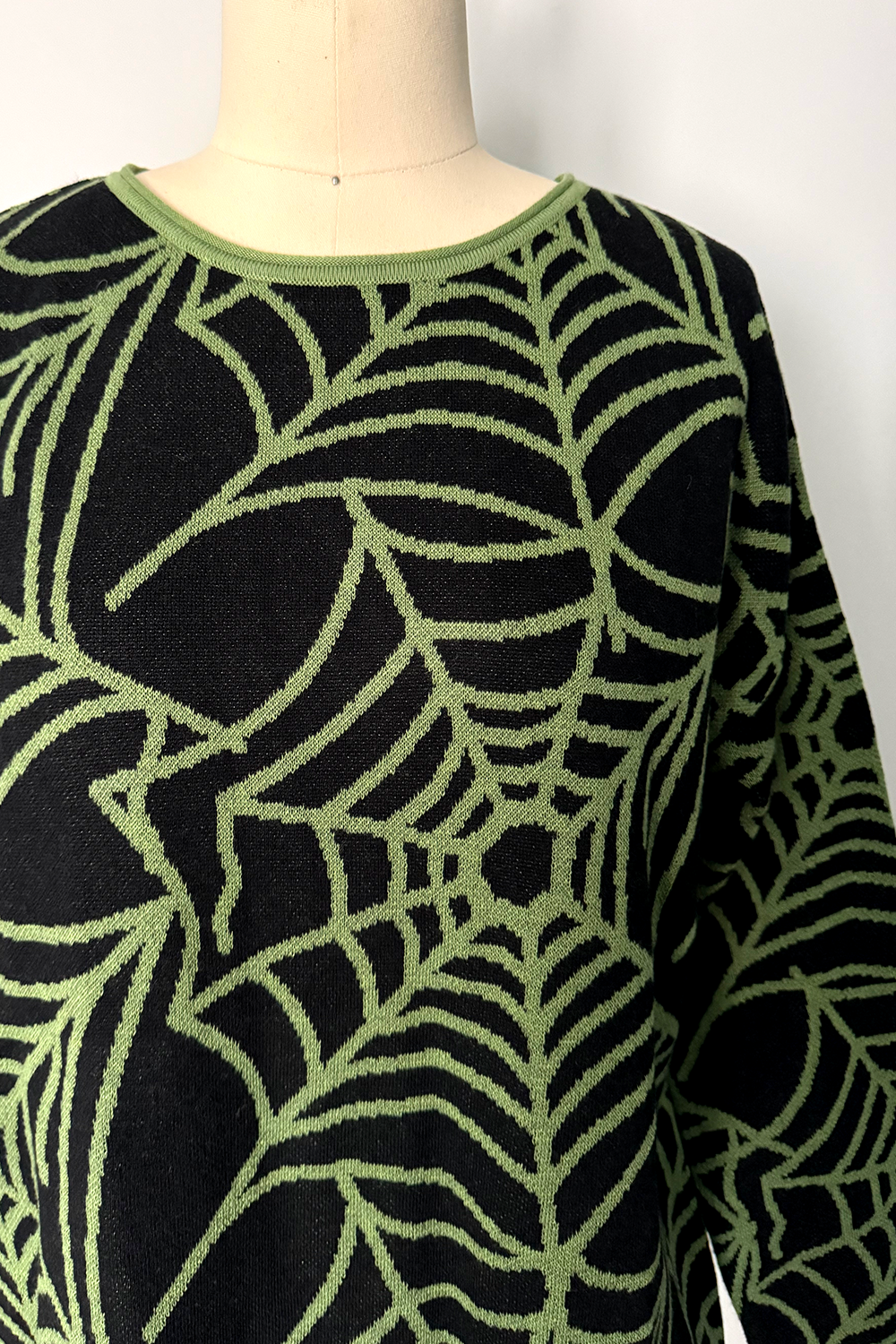 The Curious Cobweb Pullover in Green - MADE TO ORDER