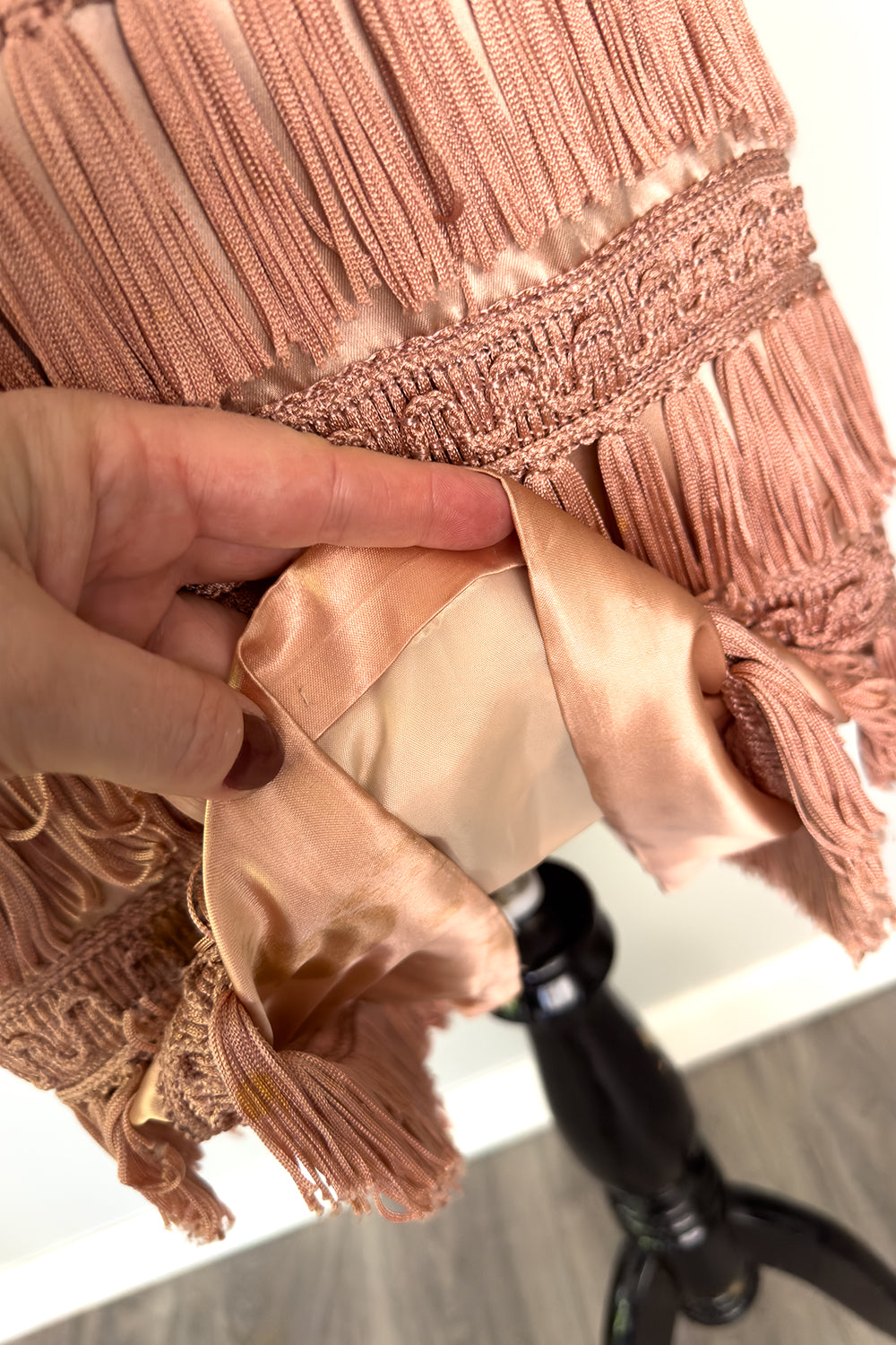 Pink Shimmy Fringe Vintage Dress