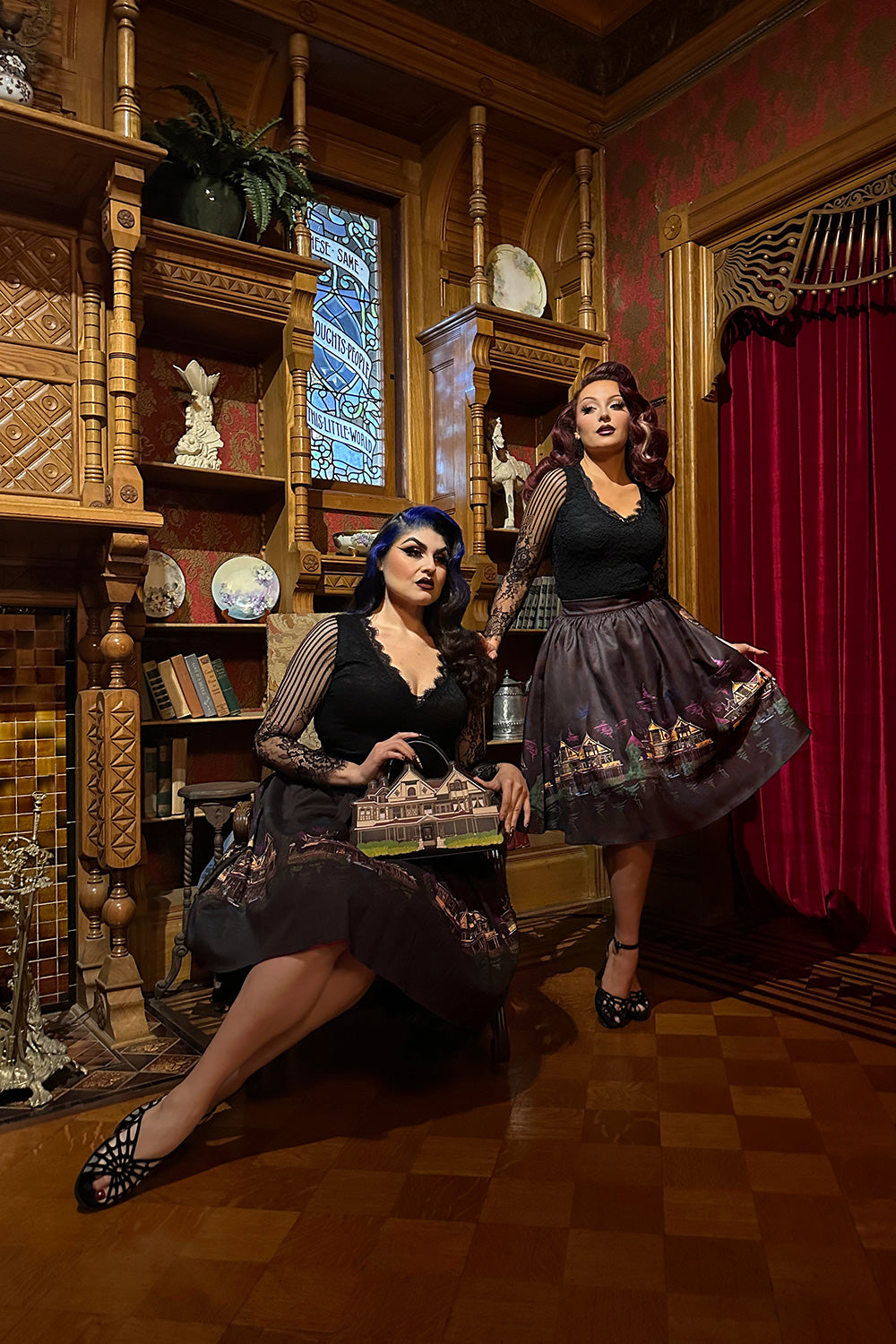 Winchester Mystery House® Novelty Print Skirt