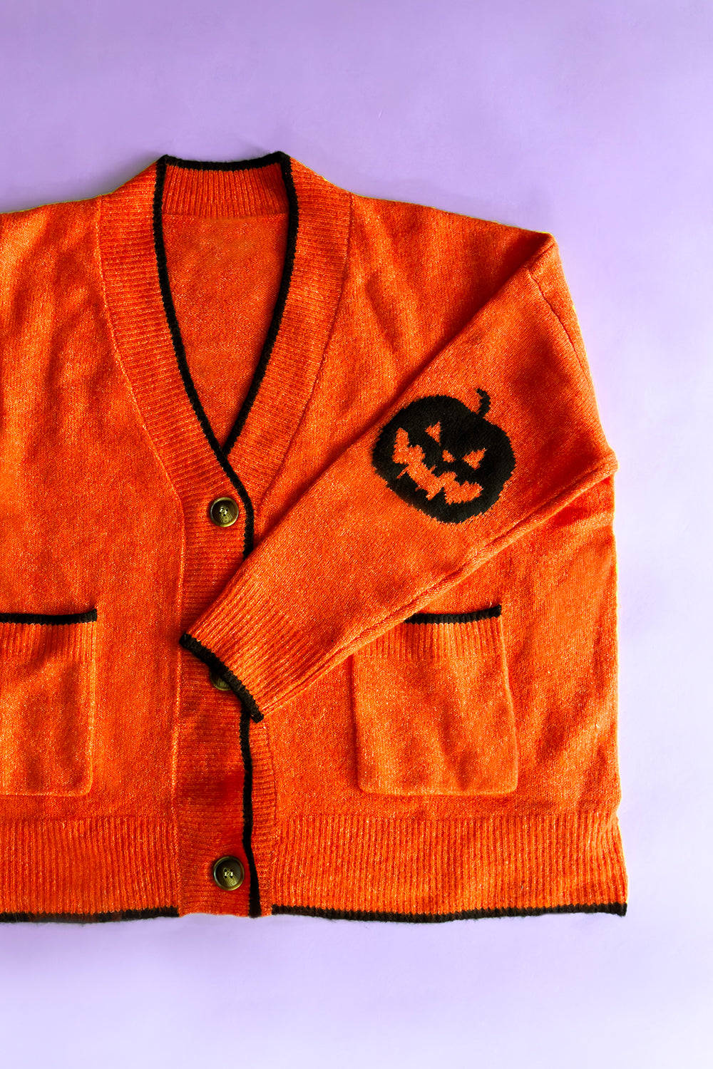 Attack of the Killer Pumpkins Oversize Cardigan in Orange