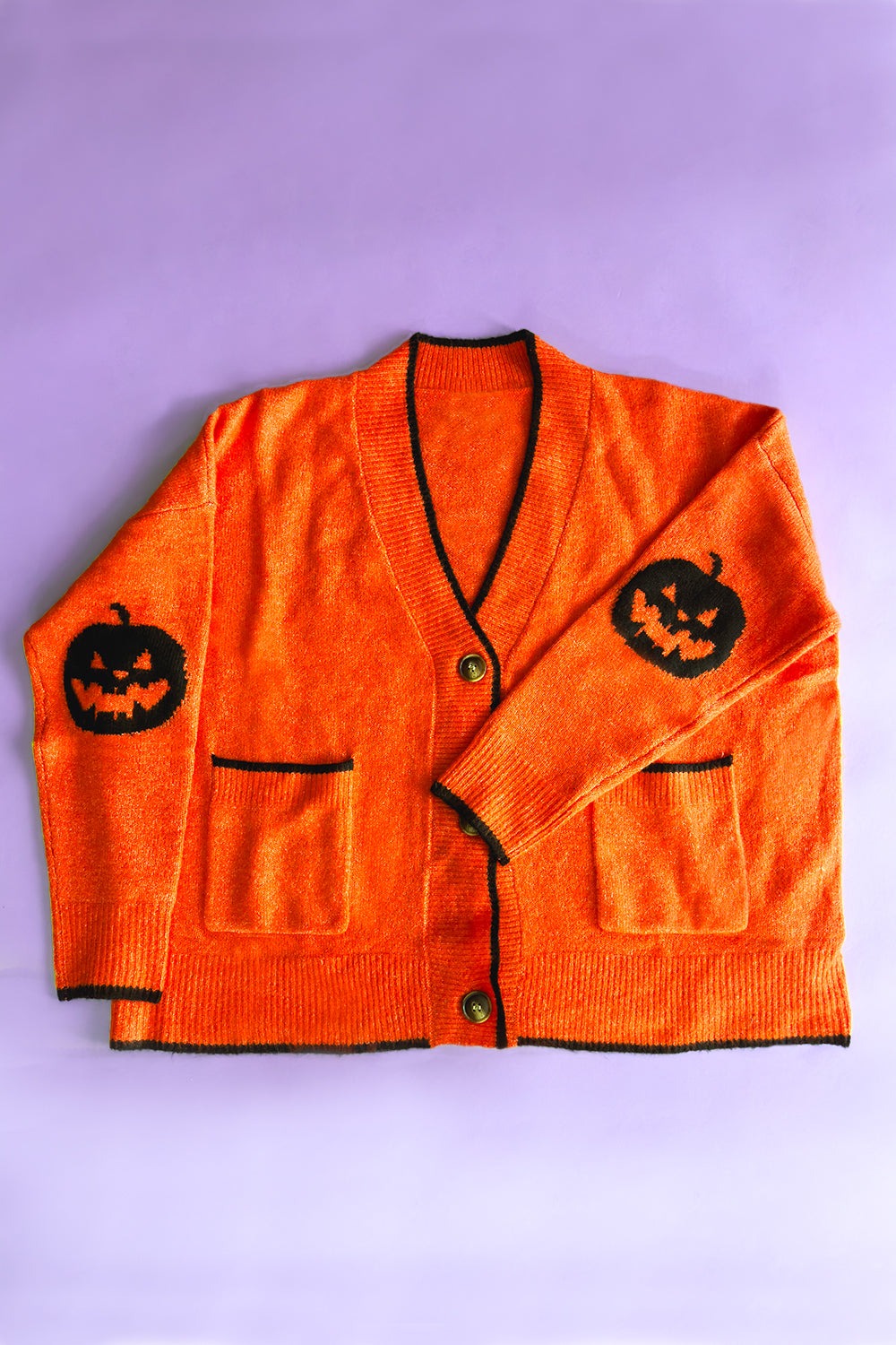 Attack of the Killer Pumpkins Oversize Cardigan in Orange